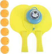 Abaodam 1Set Indoor Table Tennis Training Kit of Hanging Table Tennis Equipment for Durable Material Includes Paddles Balls for Indoor Racquet Game Fun