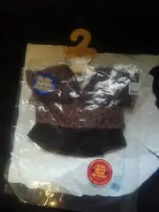BABW Build a Bear Black and Brown and Outfit