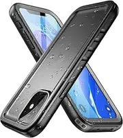 SPORTLINK Compatible with iPhone 12 Pro Waterproof Case - Full Body Shockproof Dustproof Phone Screen Protector Rugged Waterproof Case for iPhone 12 & 12 Pro 6.1 Inch Black