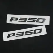 2x Glossy Black P350 Plastic Badge Emblem Decal Sticker Bumper 3D Turbo Tailgate (for: MG)