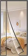 FSNEODYV Bedspread Set, Side Opening Insulated Door Curtain, EVA Magnetic Insulated Door Curtain with Hook & Loop, for Bedroom, Air-Conditioned Room, Patio, Kitchen(Grey,120 * 210cm/47 * 83in)