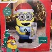 Despicable Me Minions Dave Wish List Inflatable 4.5 Ft Foot Tall Yard Decor NEW