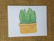 Cactus Succulent- Eco Friendly Greeting Card Hand Made 100% recycled paper