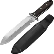 MFBJXC Hori Hori Garden Knife Heavy Duty Stainless Steel Gardening Knife Tool with Oxford Sheath for Weeding Digging Cutting and Planting