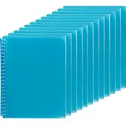 Marbig Refillable Display Book With Insert Cover A4 20 Pocket Blue 12 Pack