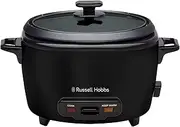 Russell Hobbs Turbo Rice Cooker, RHRC20BLK, 10 Cup Uncooked Rice Capacity (Makes 20 Cups of Cooked Rice), Includes Steamer Basket, Dishwasher Safe Non-Stick Pot - Matte Black