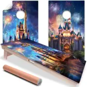 Disney Magic Castles Fantasy Cornhole Decal for Boards Covers Sticker Cornhole V