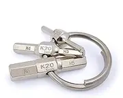 K20 Tools - Keychain Hex Key Allen Wrench Multi-Tool Set - Metric 2, 2.5, 3, 4, 5, 6 mm