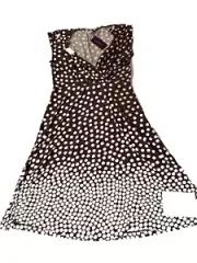 LASCANA Brown/Cream Spotty Beach Dress UK 10 US 6 EUR 38 (fm12-3)