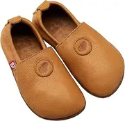 [Pololo] Unisex Baby Plain Light Brown Slippers, EU 20, light brown, 4.5 AU