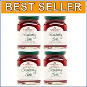 Sun-Ripened Strawberry Jam 4-Pack - 12.5 Ounce Jars for Every Sweet Tooth