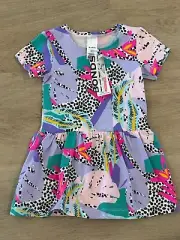 Bonds Baby Girl Bright Print Balletsuit Dress Sz 2 NWT