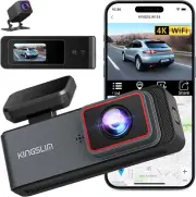 E4 4K Dash Cam Front and Rear, Wifi Front 4K Rear 1080P Dual Dash Camera for Car