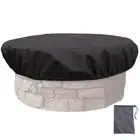 Fire Pit Replacement Cover Protective Cover Firepit Cover 600D Oxford w/ storage