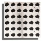 Tactile Indicator Plate Stainless Steel - Black Carb 300x300mm