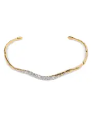 Alexis Bittar Solanales Slim Molten Collar Necklace in 14K Gold Plated