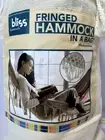 Bliss Fringe Portable Eco-Friendly Hammock in a Bag hand Woven White