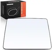 A-Premium Left Driver Side Upper Heated Mirror Glass with Backing Plate Compatible with Ford F-150 F150 2007-2014 - Towing Mirror Flat