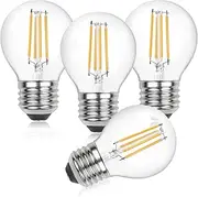 Bonlux Vintage Filament Bulb E27 4W, Edison Bulbs E27 Dimmable, 40W Incandescent Bulb Replacement, G45 Filament LED Light Globe Bulb E27 Edison Screw Base Warm White 2700K (Dimmable, 4-Pack)