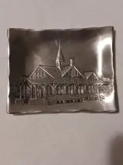 WENDELL AUGUST FORGE MINI TRAY, TRAIN STATION, NOS, ALUMINUM,