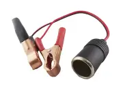 Car Cigarette Lighter Adapter Socket to Battery Alligator Clip Charger Cable 12V