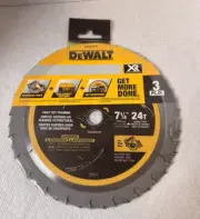 DeWalt 7-1/4-in 24-Tooth Rough Finish Carbide Circular Saw Blade (3-Pack)