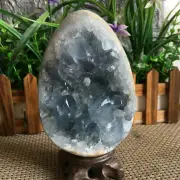1720g Natural Crystal Sparkling Blue Celestite Geode Mineral Specimen ms2209