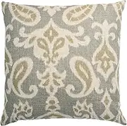 Indigo and White Buffalo Check Lumbar with Microgel Feather-Like Insert Pillow