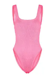 Hunza G Seersucker Swimsuit, Swimwear, Pink - One Size One Size