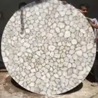 White Agate Round Sofa Center Coffee Table for Home & Living Decor Furniture