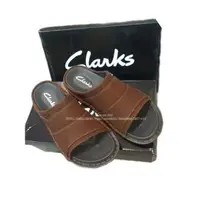 在飛比找蝦皮購物優惠-Clarks 涼鞋純皮革 Tapak Jahit/針跡,舒適