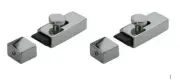 2 x Barrel Bolt, Stainless Steel, Highly Polished Spring Closing Latch,