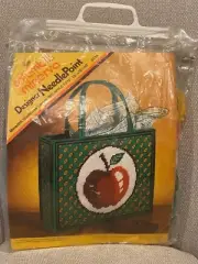 Vintage Columbia Minerva Designer Needlepoint Kit The Big Apple Tote Bag *READ*
