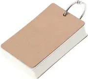 Gatuida Pages Easy Kraft Study Cards Binder for Note-Taking and Bookmarking Blank Memo Cards White Pages Notebooks for School Office and Projects