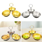 Condiment Serving Bowl Snack Stand with Bowls Chip Dips Serving Fruit Bowl 3