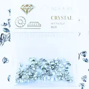Rhinestones Diamond Crystal Glass AB Nail Art Flat Back Gems White - 144pcs