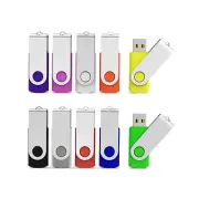 Aiibe 10 Pack 128GB Flash Drive USB Drive Thumb Drives USB 2.0 Memory Stick J...
