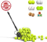 Tennis Pickleball Collector Roller Telescopic Ball Retriever Holds Up to 40Balls