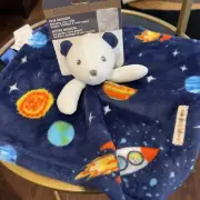 Blankets & And Beyond Plush Baby SPACE Bear Teddy Security Blanket Lovey Stars