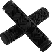 Abaodam 1 Pair Black Rubber Bicycle Handlebar Grips Non Slip Comfortable and Durable for Mountain Road Bikes Scooters Upgrade Your Riding Experience with Enhanced Friction and Shock