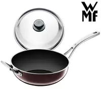 在飛比找momo購物網優惠-【WMF】Fusiontec炒鍋28cm+玻璃鍋蓋(赭紅色)