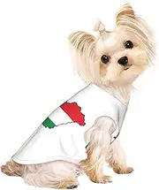 Hungary Flag Map print Dog Shirts for Small Dogs Stretchy T-Shirts Lightweight Tank Top Sleeveless Striped Vest
