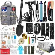 Survival Kit, 249 PCS Emergency kit and First Aid Kit for Outdoor, Survival Gear with Molle System, Professional Outdoor Tool for Camping, Earthquake, Outdoor Adventure, Hiking and Hunting