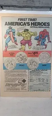 1988 Marvel MEDALLIONS Comic Vintage Print Ad/Poster Official Promo
