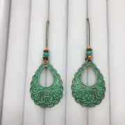 2 Inch Bronze-tone Earring Set Boho Retro Dangle Drop Hook New Free Ship 1536