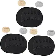 [Minkissy] Sets Comfortable Women's Socks Toe Socks Half Palm Separated Finger for Everyday Pairs