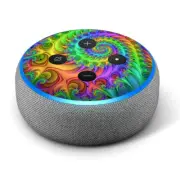 Vinyl Decal Skin for Amazon Echo Dot 3rd Gen - Trippy Color Swirl