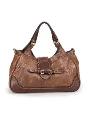 Brown Snakeskin Gancini Bag
