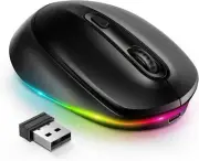 Wireless Mouse -Light Up Mouse for Laptop, Small Cordless Mice for Windows, Mac