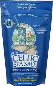 Light Grey Celtic Sea Salt 1 Pound Resealable Bag – Additive-Free, Delicious Sea Salt, Perfect for Cooking, Baking and More - Gluten-Free, Non-GMO Verified, Kosher and Paleo-Friendly